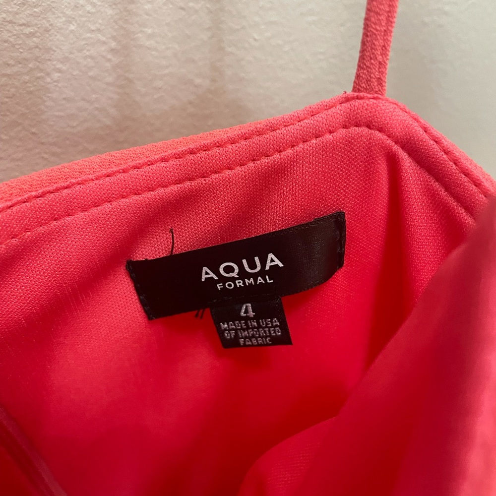 Aqua size 4 crepe ruffle dress - Picture 4 of 6